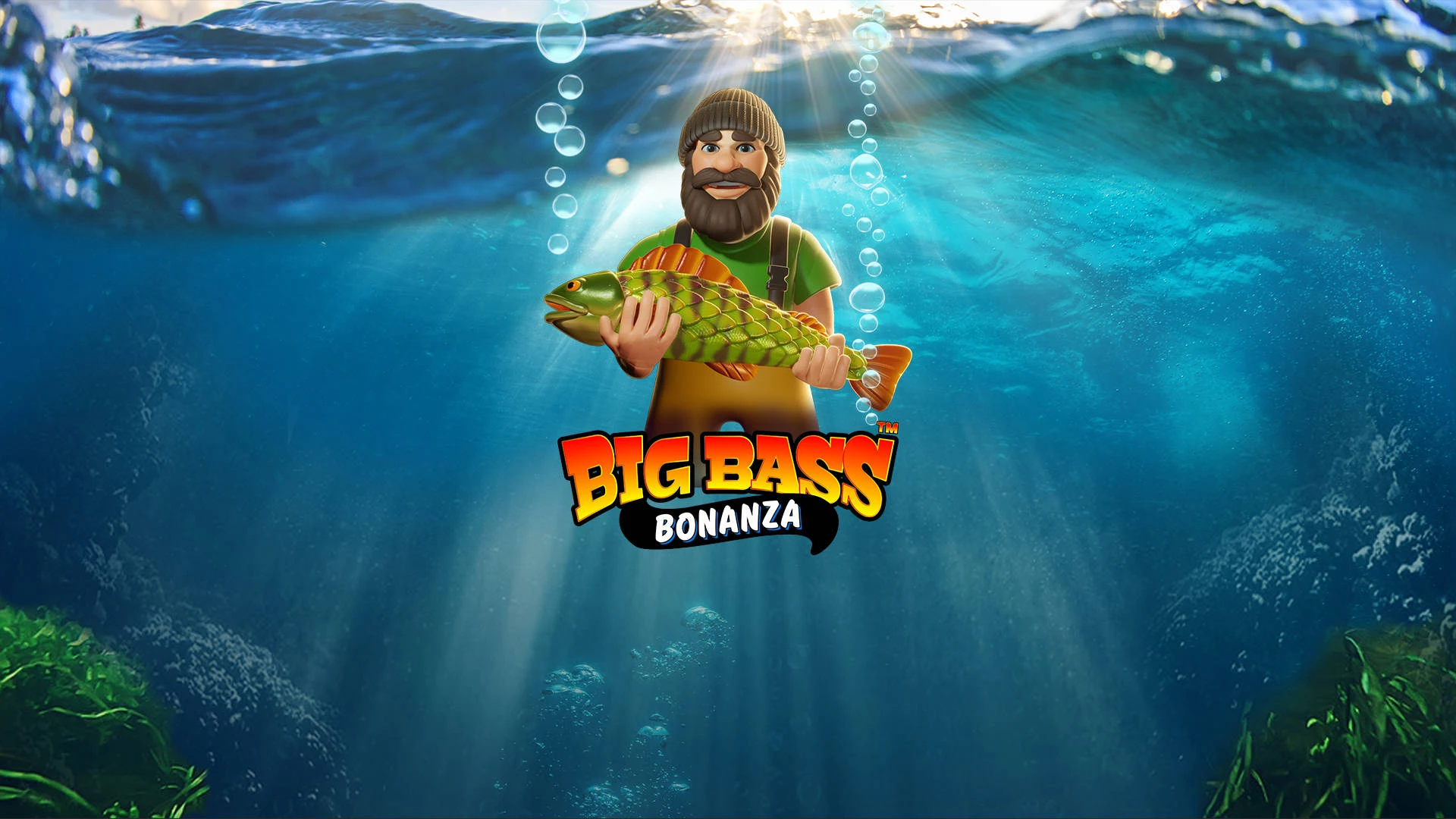 Big Bass Bonanza slot by Pragmatic Play — fisherman wild collecting money fish during free spins