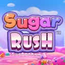 Sugar Rush slot by Pragmatic Play — candy cluster pays with multiplier spots on a 7x7 grid